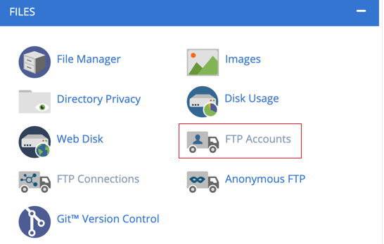 اطلاعات حساب FTP در حساب میزبانی شما